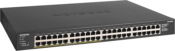 4. NETGEAR 48-Port Gigabit Ethernet PoE+ Switch