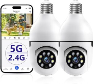 4. JWQPO Light Bulb Security Camera