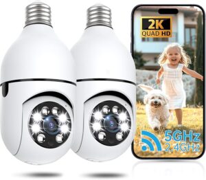 6. Gyliziex Light Bulb Security Camera