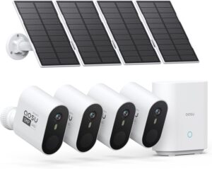 2. AOSU 3K/5MP Solar Security Camera Outdoor Wireless