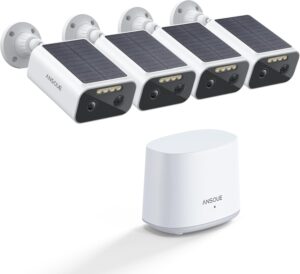 4. ANSQUE GU11 Solar Outdoor Wireless Security Camera