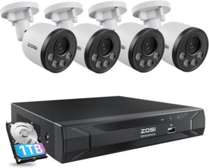 9. ZOSI 5MP 8CH Wired PoE Security Camera System
